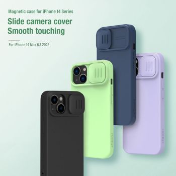NILLKIN CamShield Silky Magnetic Silicone Protection Case For iPhone 14 Plus