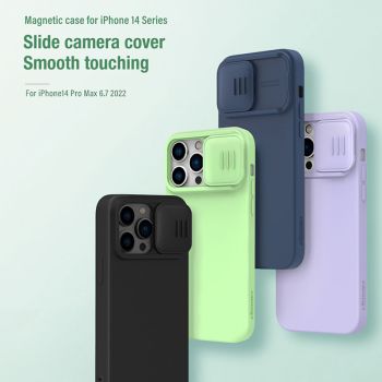 NILLKIN CamShield Silky Magnetic Silicone Protection Case For iPhone 14 Pro Max