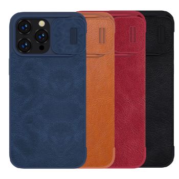 NILLKIN Qin Pro Series Flip Leather Lens Protective Case For Apple iPhone 14 Pro Max