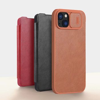 NILLKIN Qin Pro Series Flip Leather Lens Protective Case For Apple iPhone 15 Plus