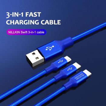 NILLKIN Swift 3-in-1 Fast Charge Cable 5V 3A Max