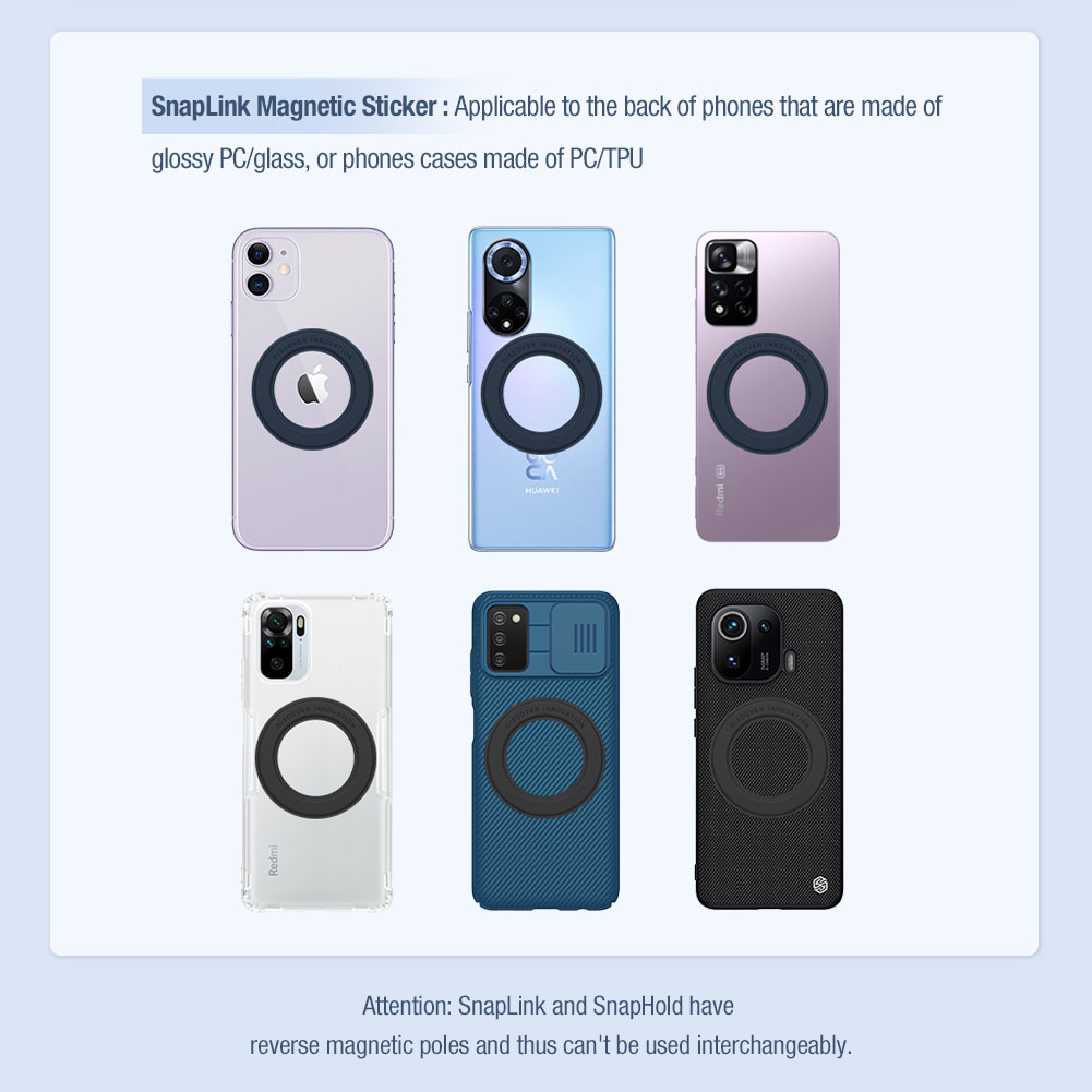 NILLKIN SnapHold and SnapLink Magnetic Sticker Suite