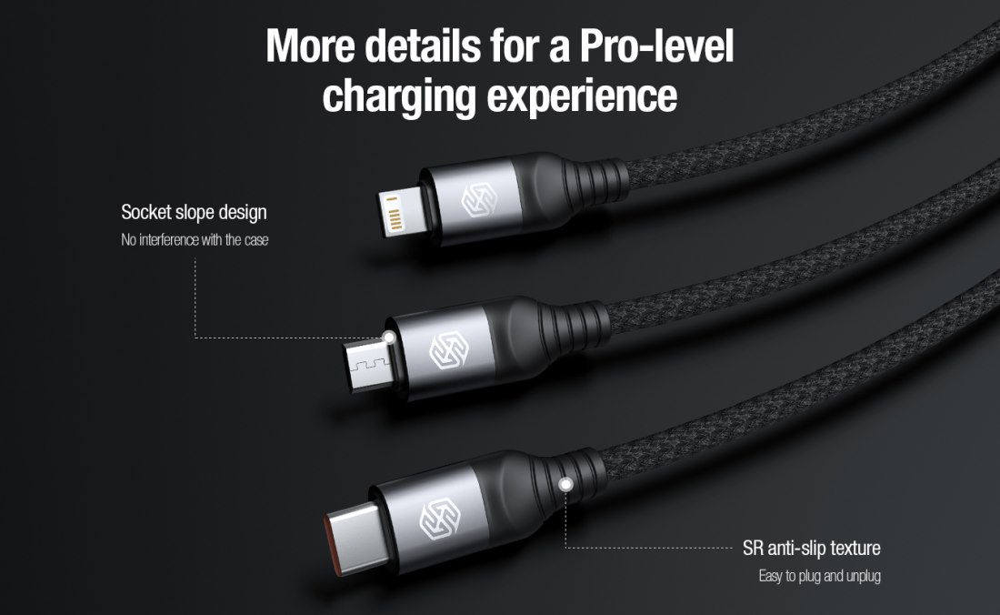 Nillkin Swift Pro 3-in-1 Charger Data Cable