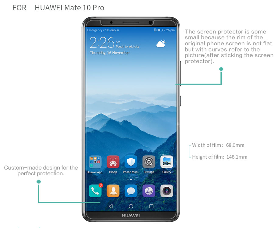 HUAWEI Mate 10 Pro screen protector