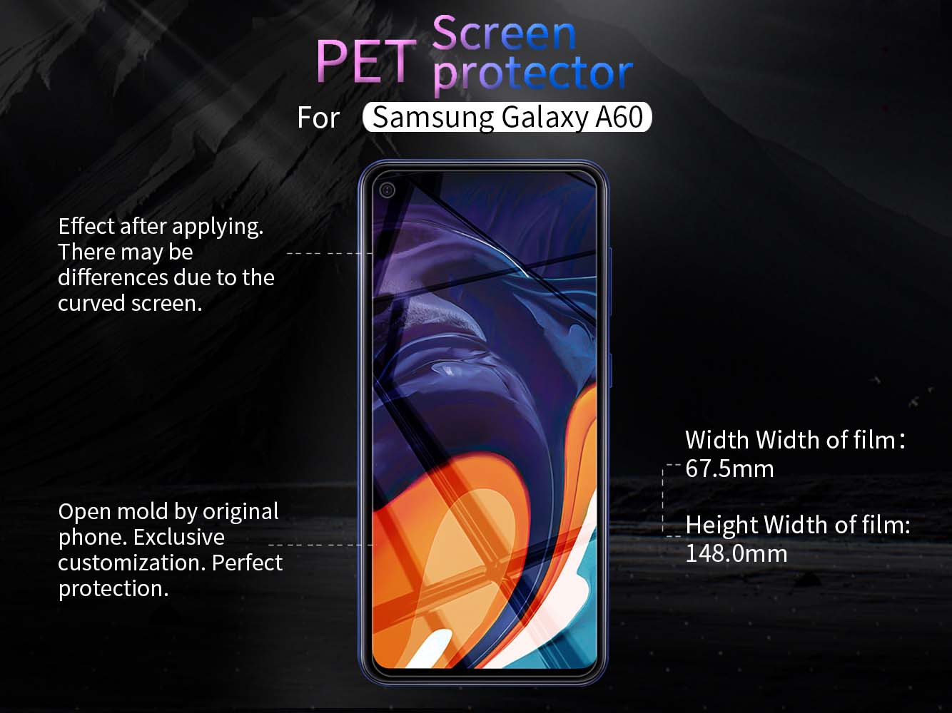 Samsung Galaxy A60 screen protector