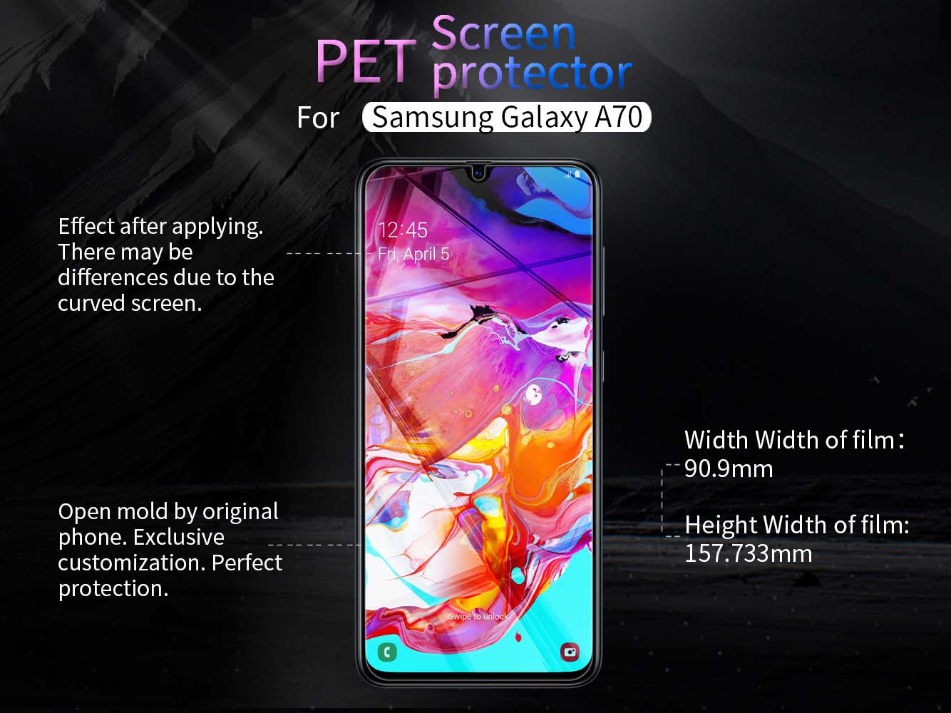 Samsung Galaxy A70 screen protector