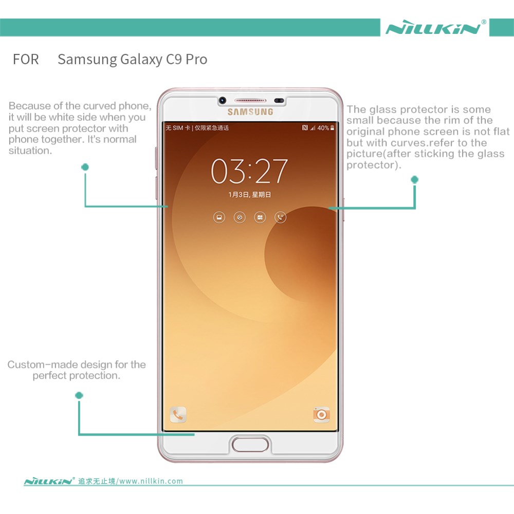 Samsung C9 Pro Tempered Glass Screen Protector 
